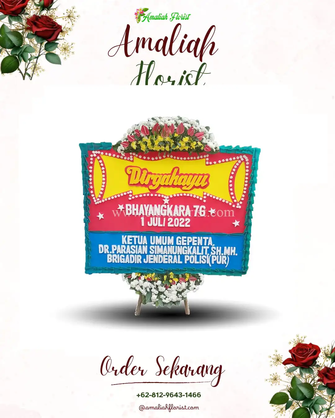 Papan Bunga HUT Ulang Tahun Buring